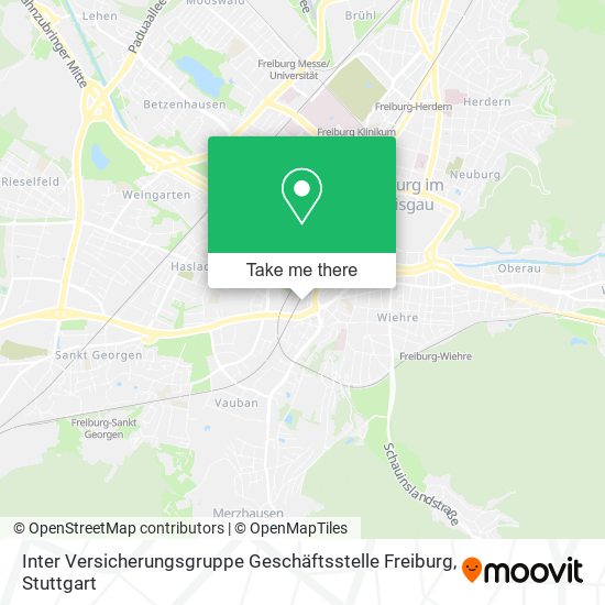 Inter Versicherungsgruppe Geschäftsstelle Freiburg map