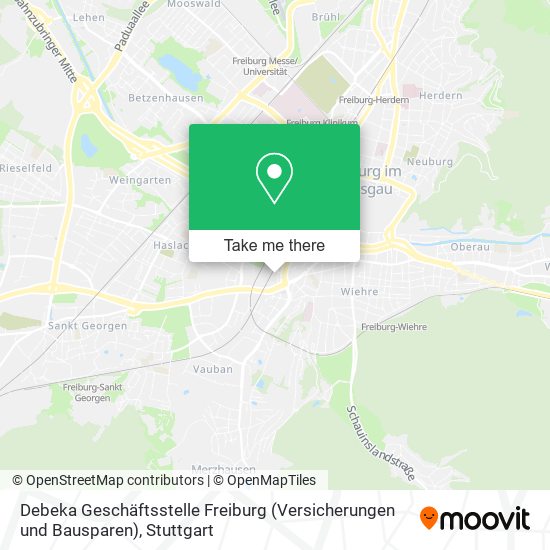 Debeka Geschäftsstelle Freiburg (Versicherungen und Bausparen) map