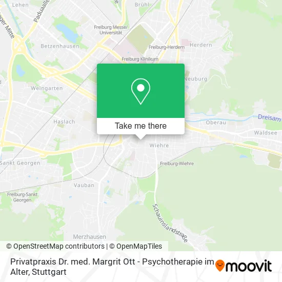 Карта Privatpraxis Dr. med. Margrit Ott - Psychotherapie im Alter