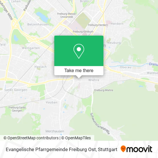 Карта Evangelische Pfarrgemeinde Freiburg Ost