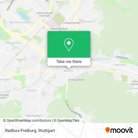 Radbox-Freiburg map