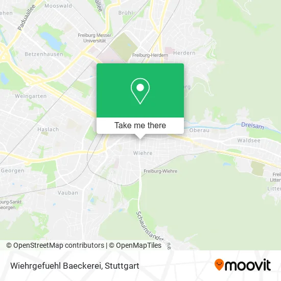 Карта Wiehrgefuehl Baeckerei