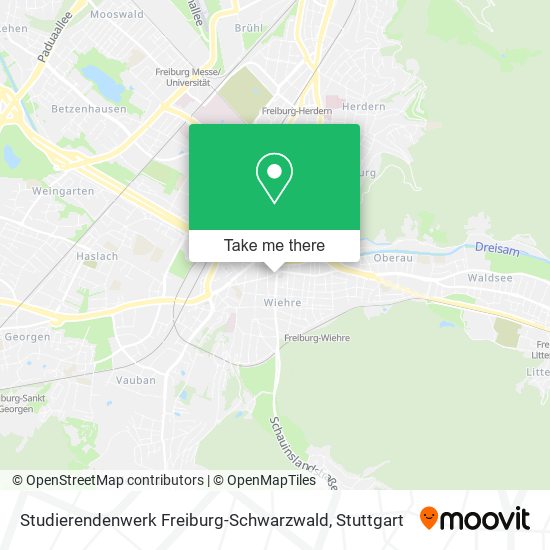Studierendenwerk Freiburg-Schwarzwald map