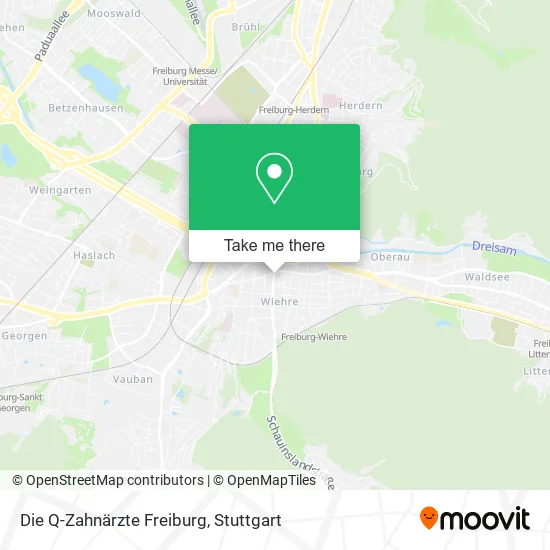 Карта Die Q-Zahnärzte Freiburg