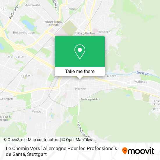 Карта Le Chemin Vers l'Allemagne Pour les Professionels de Santé
