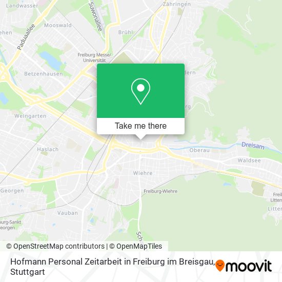 Hofmann Personal Zeitarbeit in Freiburg im Breisgau map