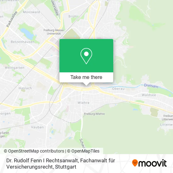 Карта Dr. Rudolf Fenn I Rechtsanwalt, Fachanwalt für Versicherungsrecht