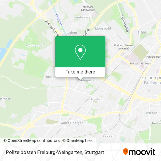 Карта Polizeiposten Freiburg-Weingarten
