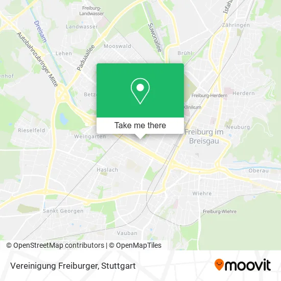 Карта Vereinigung Freiburger