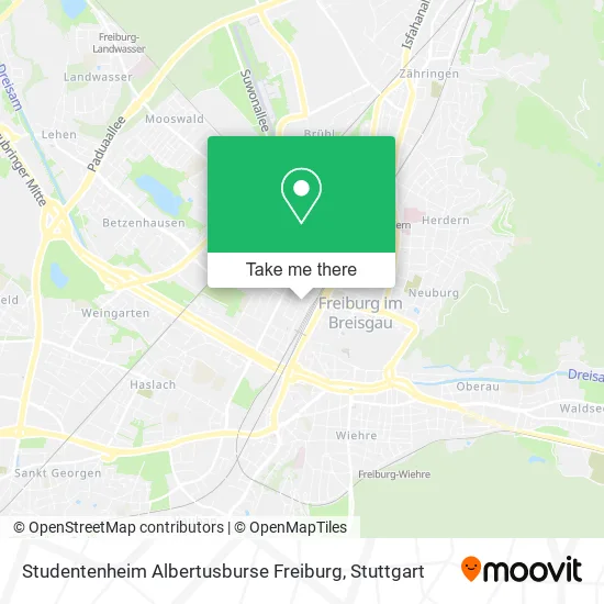 Карта Studentenheim Albertusburse Freiburg