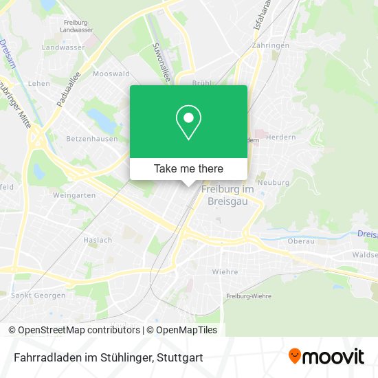Fahrradladen im Stühlinger map