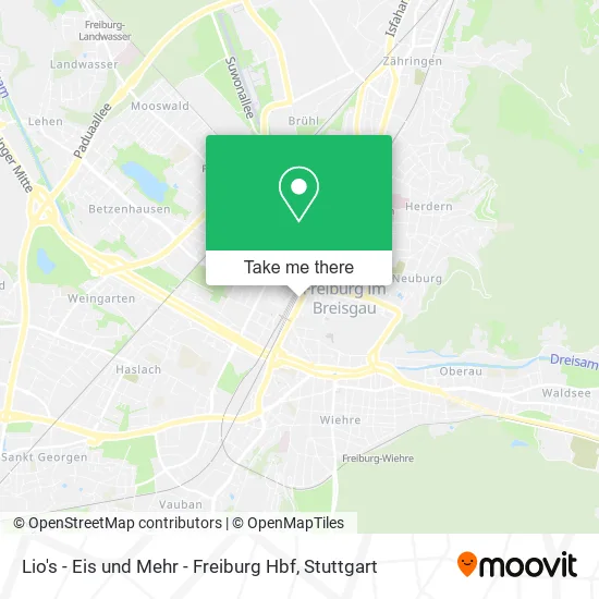 Карта Lio's - Eis und Mehr - Freiburg Hbf