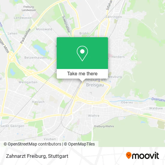 Карта Zahnarzt Freiburg