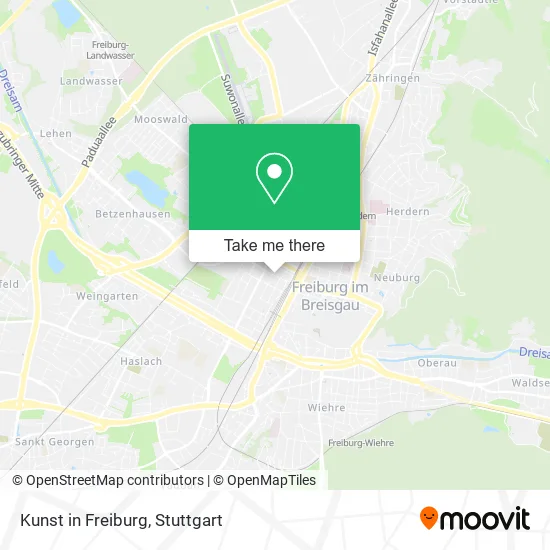 Карта Kunst in Freiburg