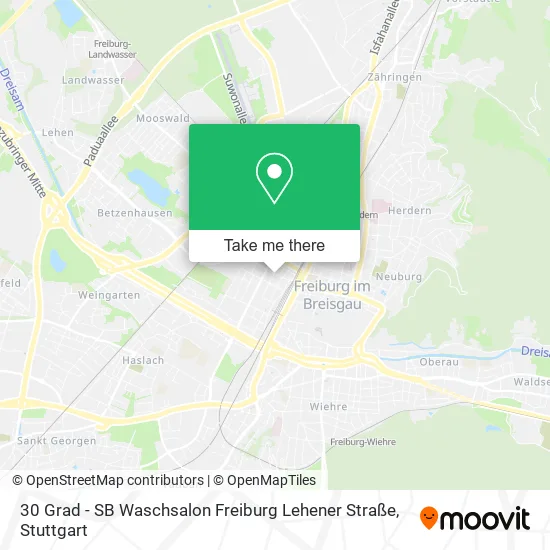 Карта 30 Grad - SB Waschsalon Freiburg Lehener Straße