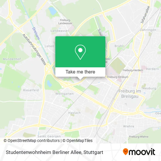 Карта Studentenwohnheim Berliner Allee