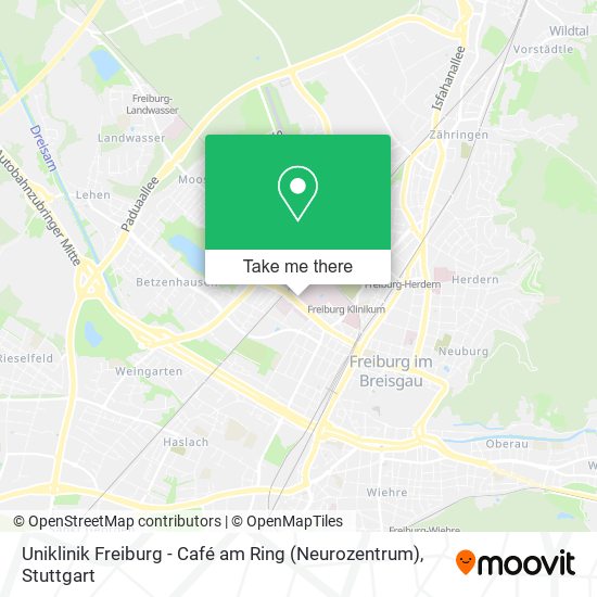 Карта Uniklinik Freiburg - Café am Ring (Neurozentrum)