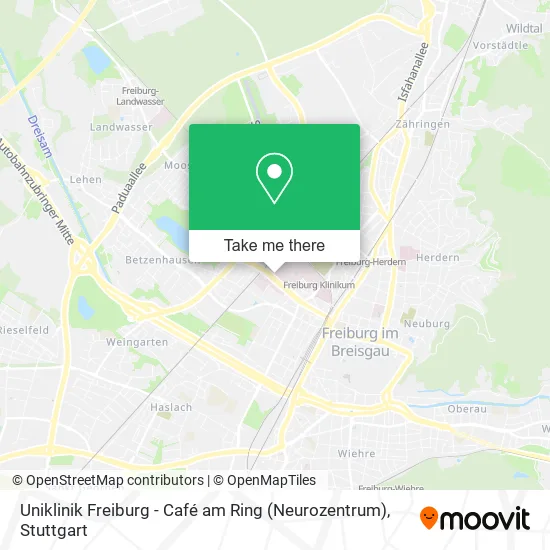 Карта Uniklinik Freiburg - Café am Ring (Neurozentrum)