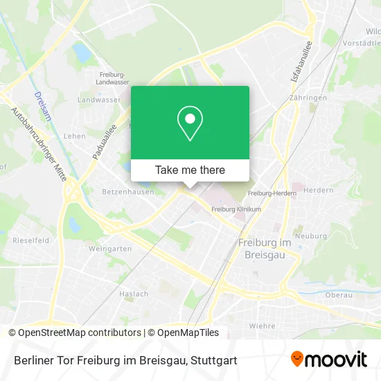 Карта Berliner Tor Freiburg im Breisgau