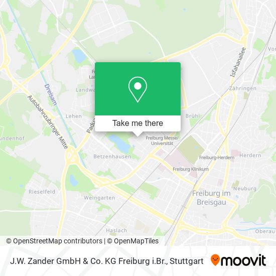J.W. Zander GmbH & Co. KG Freiburg i.Br. map