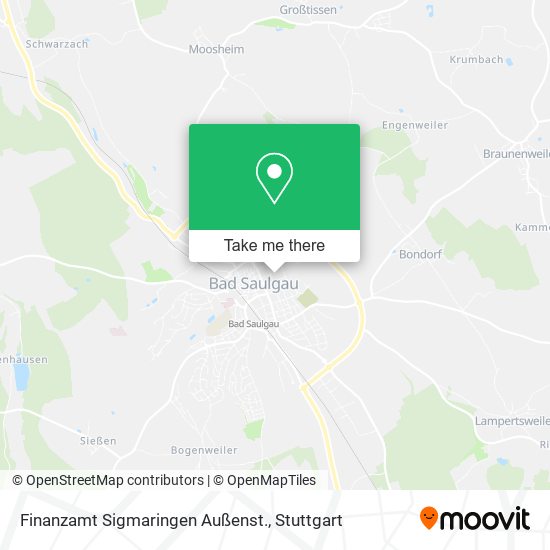 Finanzamt Sigmaringen Außenst. map