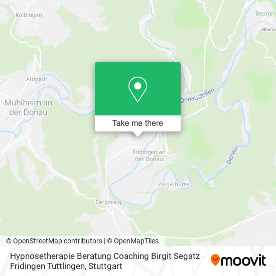 Карта Hypnosetherapie Beratung Coaching Birgit Segatz Fridingen Tuttlingen