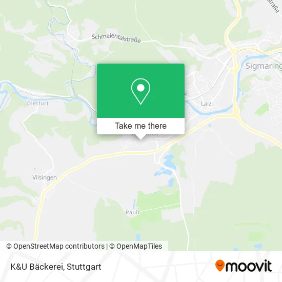 Карта K&U Bäckerei