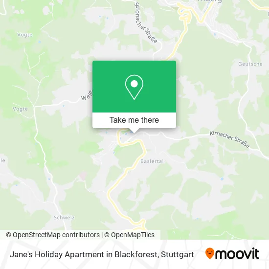 Карта Jane's Holiday Apartment in Blackforest