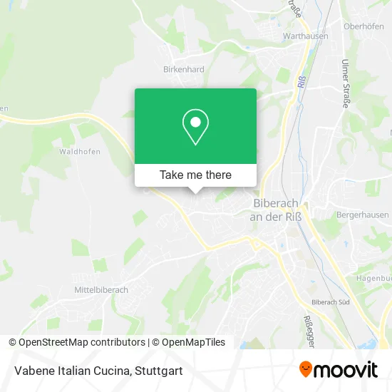 Карта Vabene Italian Cucina