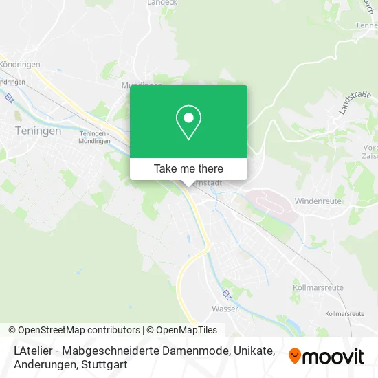 Карта L'Atelier - Mabgeschneiderte Damenmode, Unikate, Anderungen