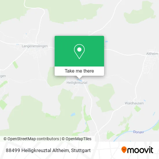 Карта 88499 Heiligkreuztal Altheim
