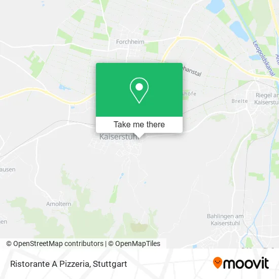Карта Ristorante A Pizzeria
