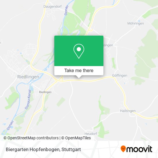 Biergarten Hopfenbogen map