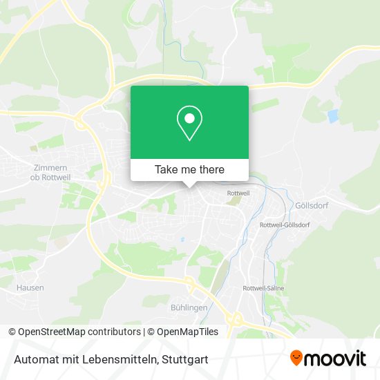 Automat mit Lebensmitteln map