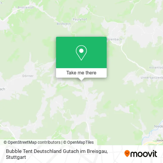 Карта Bubble Tent Deutschland Gutach im Breisgau
