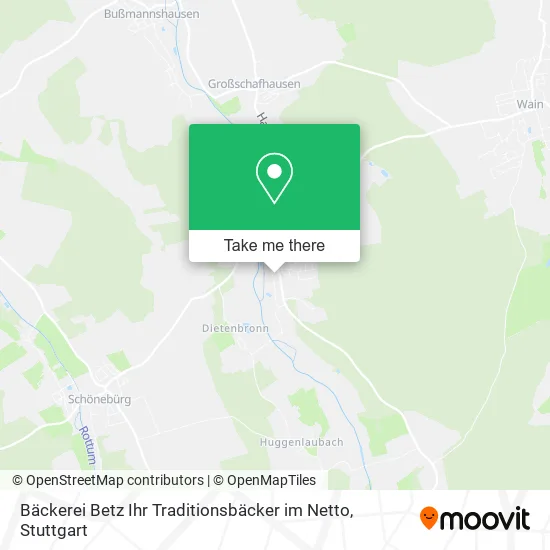 Карта Bäckerei Betz Ihr Traditionsbäcker im Netto