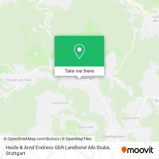 Карта Heide & Arnd Endress GbR Landhotel Alb-Stube