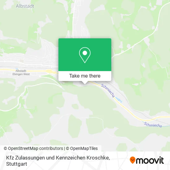 Карта Kfz Zulassungen und Kennzeichen Kroschke