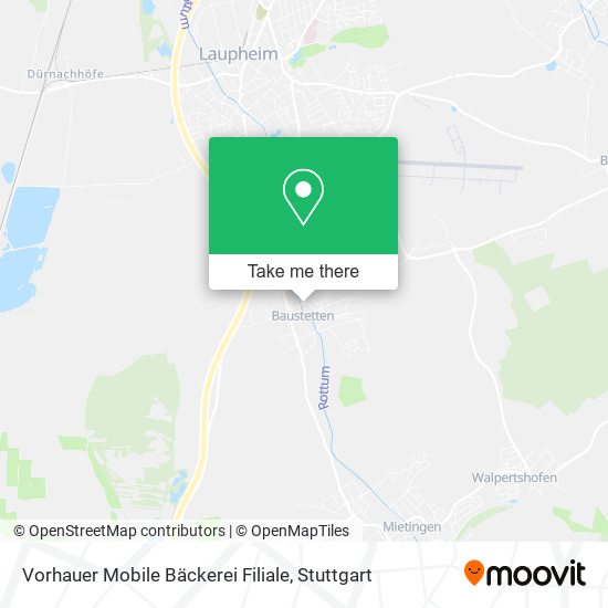 Карта Vorhauer Mobile Bäckerei Filiale