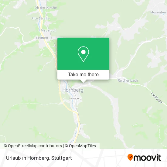 Карта Urlaub in Hornberg