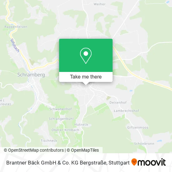 Карта Brantner Bäck GmbH & Co. KG Bergstraße