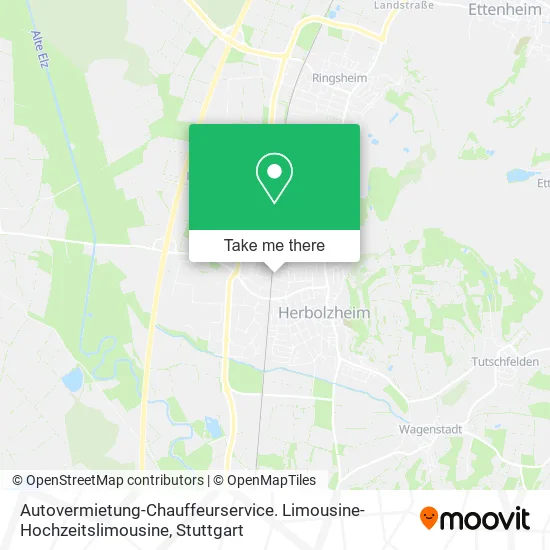 Карта Autovermietung-Chauffeurservice. Limousine-Hochzeitslimousine