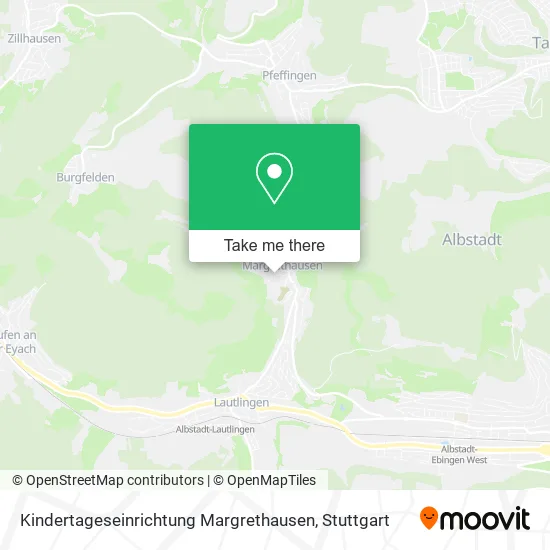 Карта Kindertageseinrichtung Margrethausen