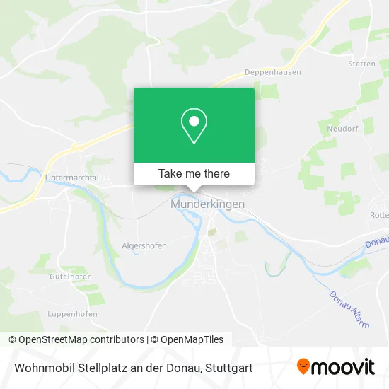 Карта Wohnmobil Stellplatz an der Donau
