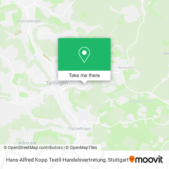 Карта Hans-Alfred Kopp Textil-Handelsvertretung