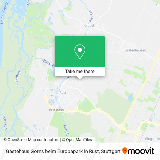 Карта Gästehaus Görns beim Europapark in Rust