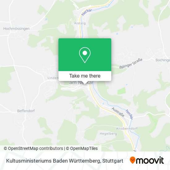 Kultusministeriums Baden Württemberg map