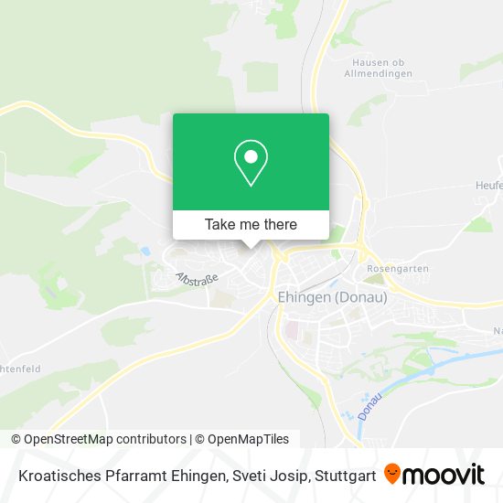 Карта Kroatisches Pfarramt Ehingen, Sveti Josip