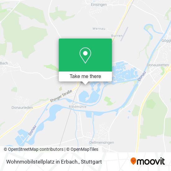 Карта Wohnmobilstellplatz in Erbach.