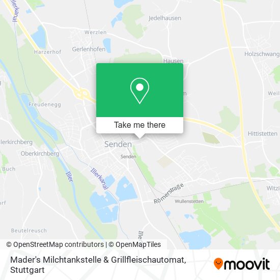 Карта Mader's Milchtankstelle & Grillfleischautomat